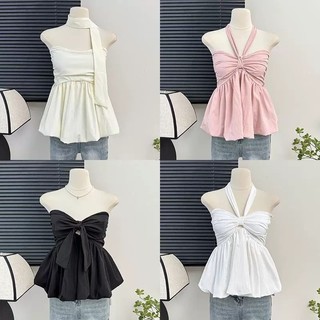💎Han's house精品服飾💎綁帶背心 黑色 多種綁法 小可愛