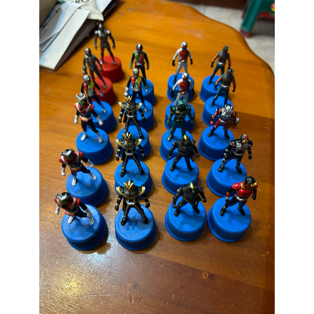 假面騎士 Masked Rider 日本7-11 瓶蓋公仔 555 空我 龍騎 夜騎 強人 假面騎士X 騎士人 光榮7人