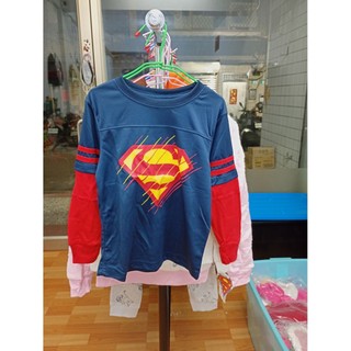 <零碼出清> 正版 超人 superman 兒童 長袖T恤 男童長袖上衣 中大童 長袖t恤帽T