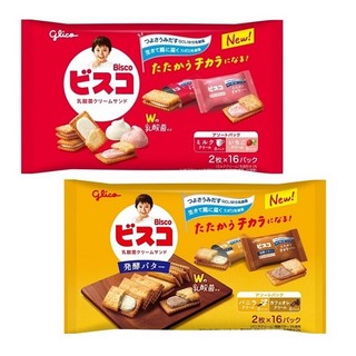 +爆買日本+ Glico 固力果 乳酸菌綜合餅乾 必思可 奶油&草莓 雙味餅乾 奶油餅乾 乳酸菌餅乾 夾心餅乾