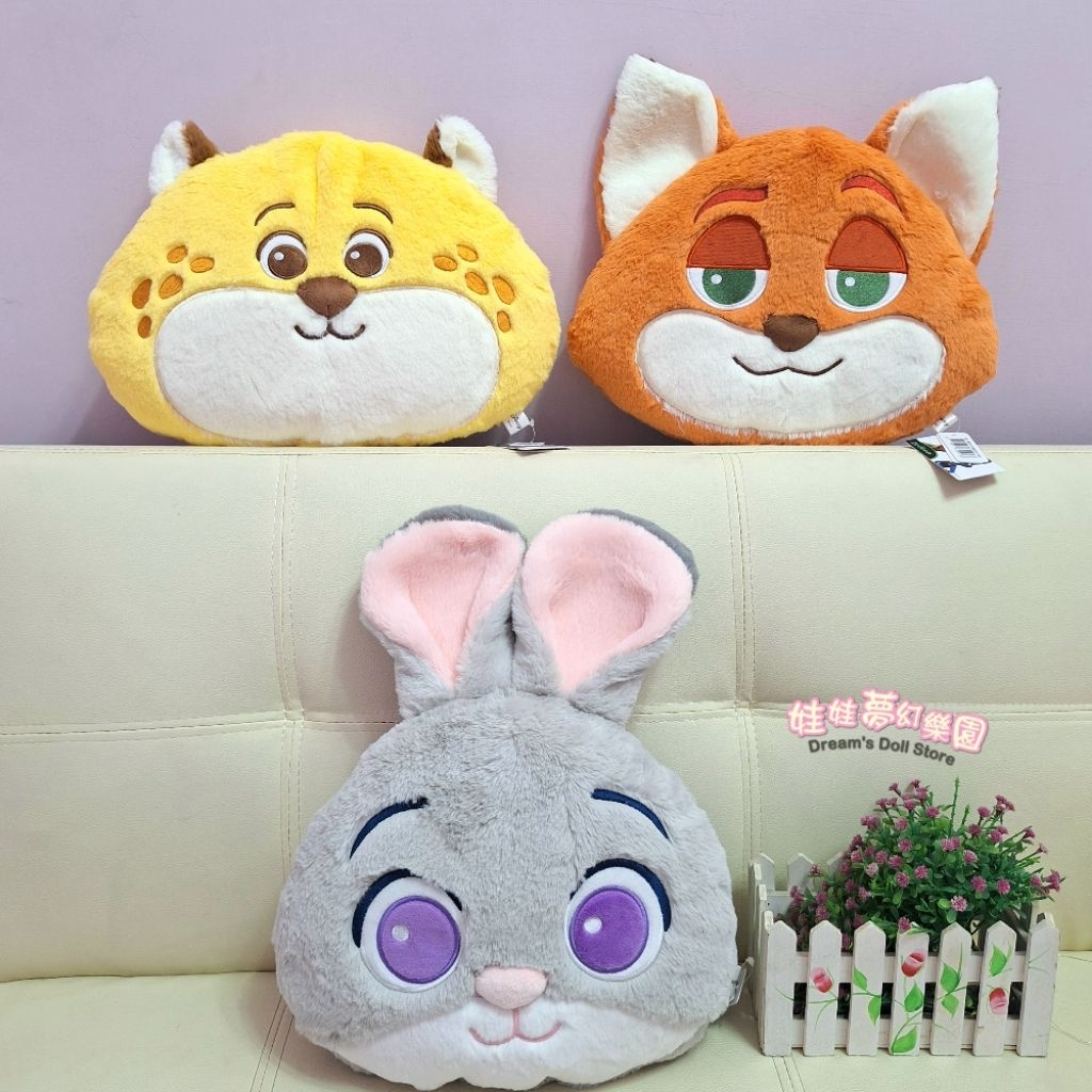 正版動物方程式玩偶抱枕~茱蒂~尼克~絨毛娃娃~正版授權~茱蒂玩偶抱枕~動物方程式抱枕~正版迪士尼娃娃~狸狐~絨毛娃娃
