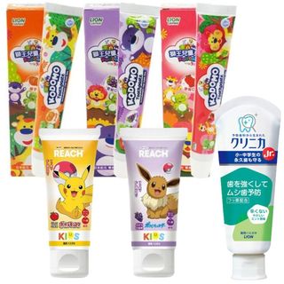 日本 獅王 LION 兒童牙膏 固齒佳酵素兒童牙膏 SUNSTAR 巧虎 KUKU PLUS 酵素幼兒牙膏 REACH