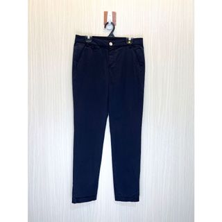 Massimo Dutti 深藍色素面修身低腰長褲 商品號 (26010324