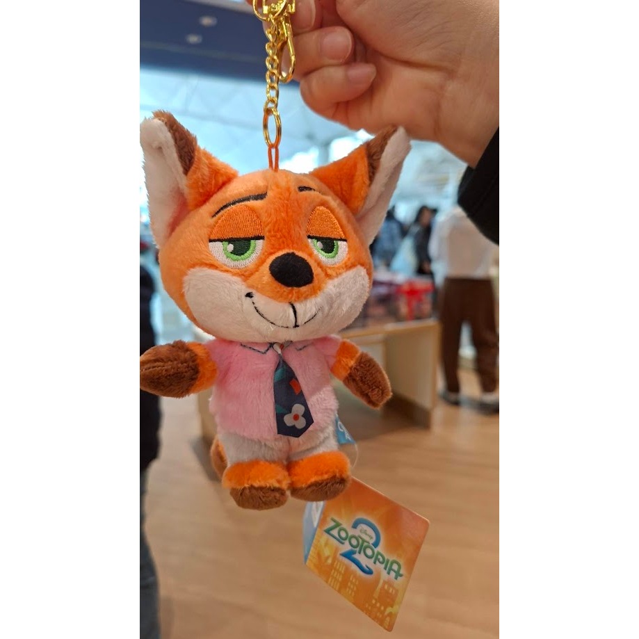 【京賀生活館】 現貨 香港 迪士尼 限定 動物方城市2 Zootopia 狐狸 胡尼克 絨毛娃娃 鑰匙圈 吊飾