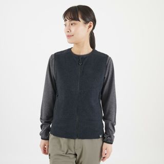 MILLET 男女 THROH WARM 透氣保暖可收納化纖背心 黑-MIV02125N0247