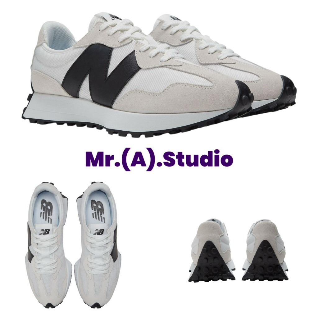 Mr.A😈A先生 New balance 327 男女款 皮革 麂皮 大N 拼接 帆布 復古 休閒鞋 MS327CWB
