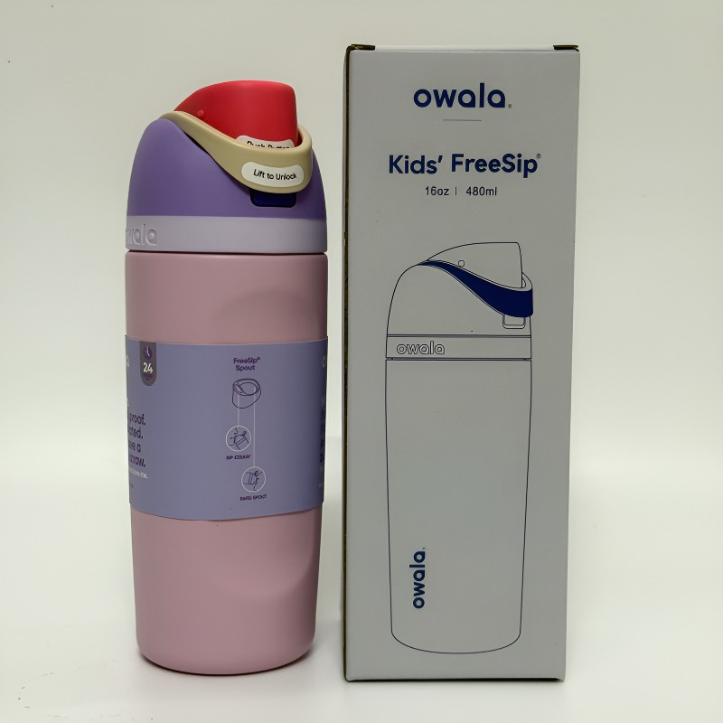 【活動促銷 優惠多多 】owala freesip Kids  好市多 兒童水壺 16oz/480ml 不鏽鋼 紫花兔