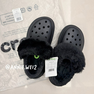 全新 Crocs 卡駱馳 Crocs Stomp Lined Clog 加絨雪屋 | 黑 W7/M5