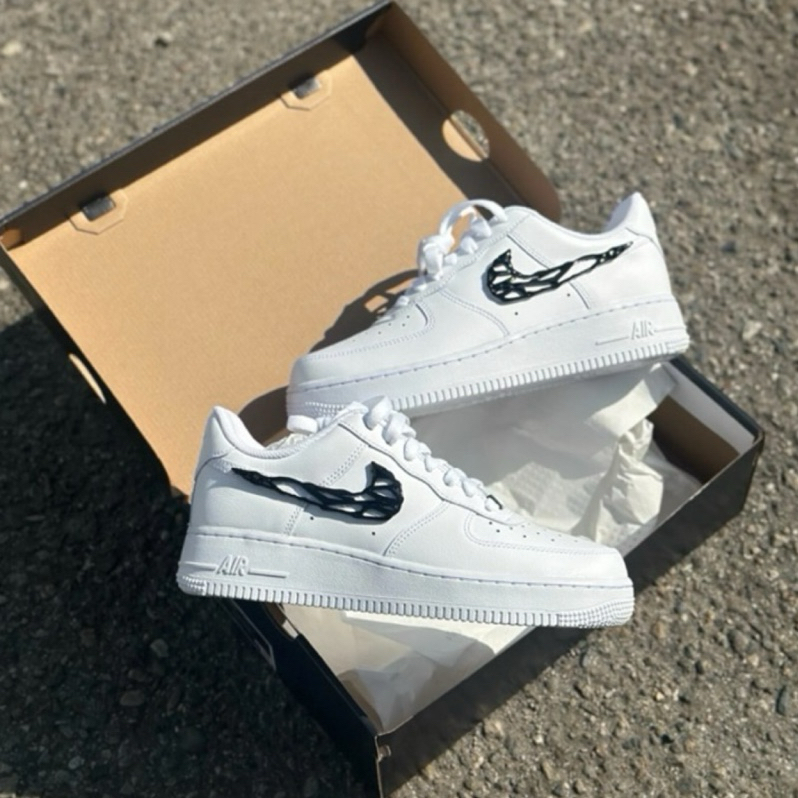 { T&S_studio } Nike Air Force 1  金屬液態黑  猛毒  IF1686-101  國外代購