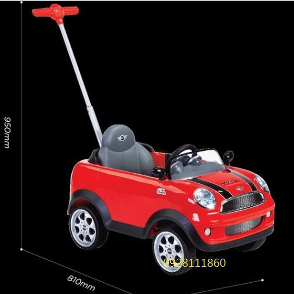 BMW Mini Coopers原廠授權握把四輪後控助步車紅色手推車後推桿Mini Cooper腳行車學步車嚕嚕車玩具車