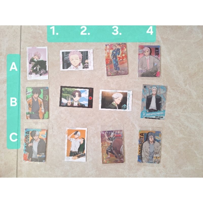 日版 防風少年 餅卡 卡片 透卡 櫻遙 杉下京太郎 兔耳山丁子 蘇枋隼飛 桐生三輝 十龜條 郁田蘇枋 桐生司 梅宮一