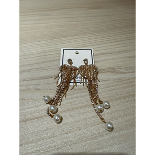 愛心閃亮bling bling耳針耳環 耳針 垂式耳環