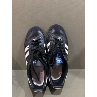 adidas大童最大碼samba經典黑色二手85成新