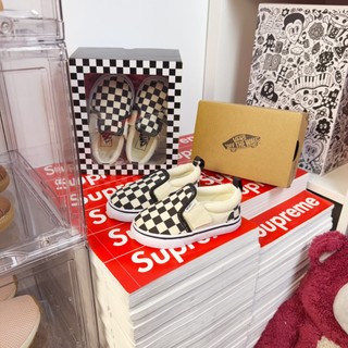 Sugar_tw - 現貨 Vans Slip-On V 黑白 棋盤格 好穿脫 小童 童鞋 VN0A34885GX1