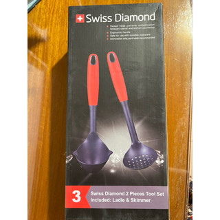 《全新》🇨🇭Swiss Diamond鑽石湯勺、漏勺（2件組）