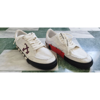 OFF WHITE 低筒帆布 白色 OFF WHITE 帆布鞋 Off-White