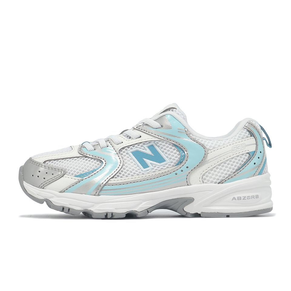 New Balance NB 休閒鞋 530  中童 小朋友  復古鞋 慢跑鞋 免綁鞋帶  NB 銀灰藍 PZ530ED