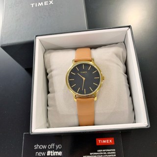 【天美時｜全新】現貨 TIMEX 石英錶 女錶 素面 手錶 皮錶｜Little Bee 小蜜蜂精品