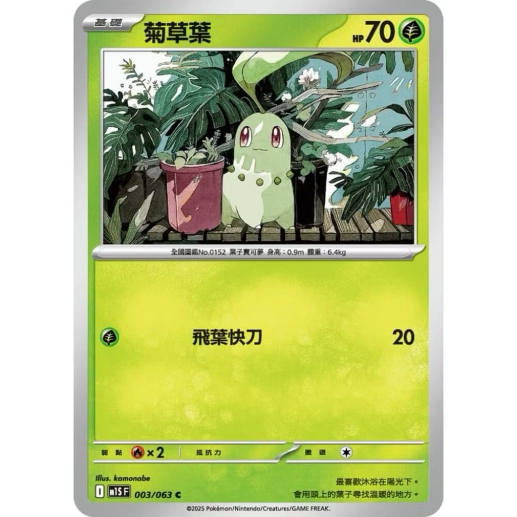 PTCG 中文版 普卡 M1SF M1S 003/063 菊草葉