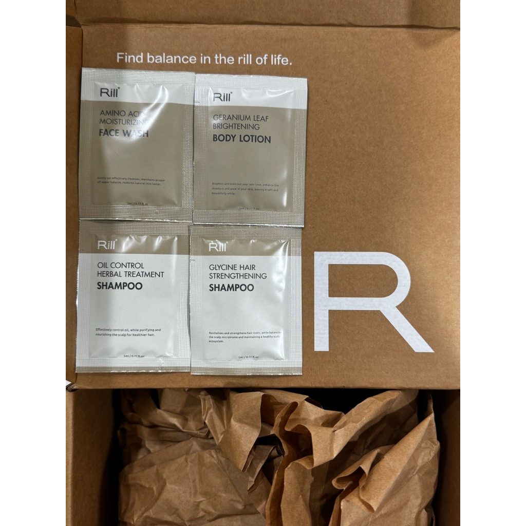 正品Rill系列旅行包、隨身包，旅遊出國方便攜帶，試用包⚠️可隔日到貨，沐浴乳、洗髮精、保養品、化妝水、染髮專用、