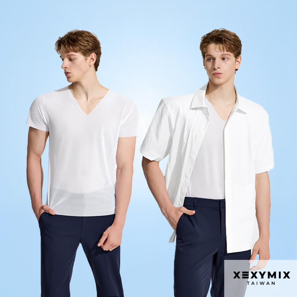 XEXYMIX Cool Motion V領短袖上衣 XMK5UT2001 共3色 運動內衣 內搭上衣 UT2001