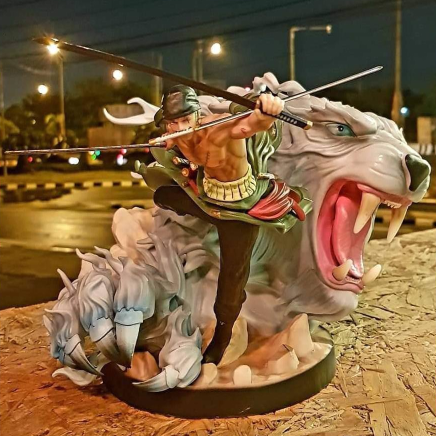 極虎狩索隆 24CM 極‧虎狩 三刀流 羅羅亞·索隆 索隆招式 虎狩獵加強版 航海王 海賊王 草帽團 大招系列 擺件