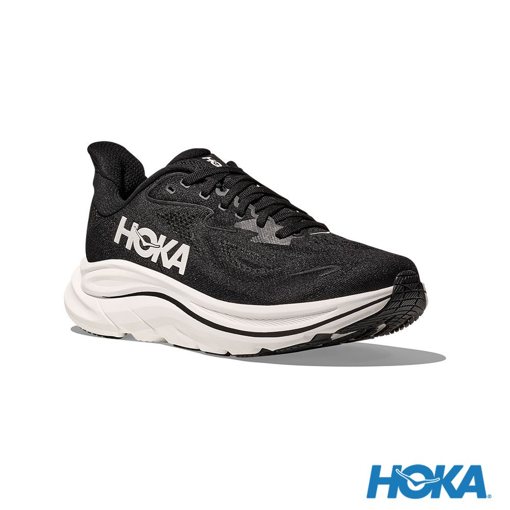[阿爾卑斯戶外] HOKA 男 Clifton 10 寬楦 2E 路跑鞋 黑/白 1162032BWHT