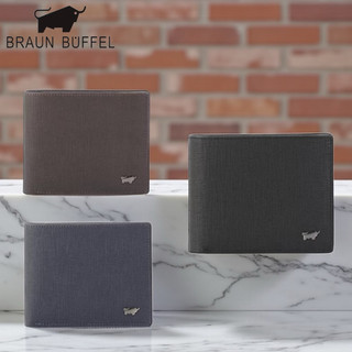 *【寧寧精品】台中30年皮件店 BRAUN BUFFEL 德國小金牛戰神系列真皮短夾 BF378-315-1 男短夾區