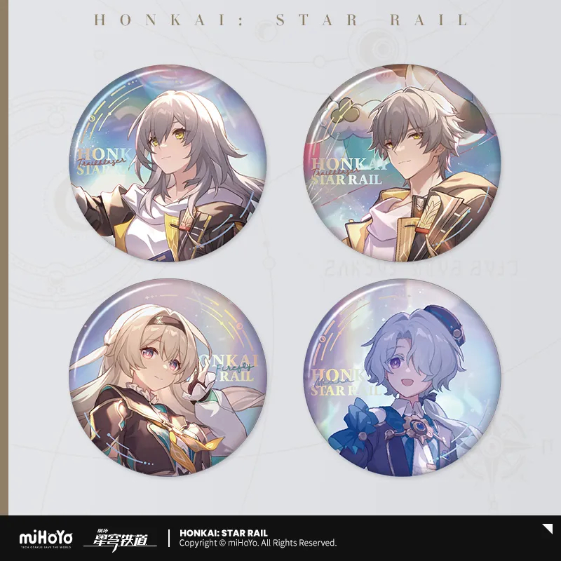 【官方正版】 崩壞：星穹鐵道 星鐵LAND系列馬口鐵徽章 開拓者 米沙 流螢 星穹鐵道徽章 星穹鐵道周邊 游戲週邊