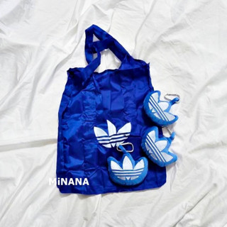 現貨✨Adidas環保購物袋 可收納 環保袋 購物袋 袋子 手提袋 三葉草 愛迪達 MINANA女鞋鞋材