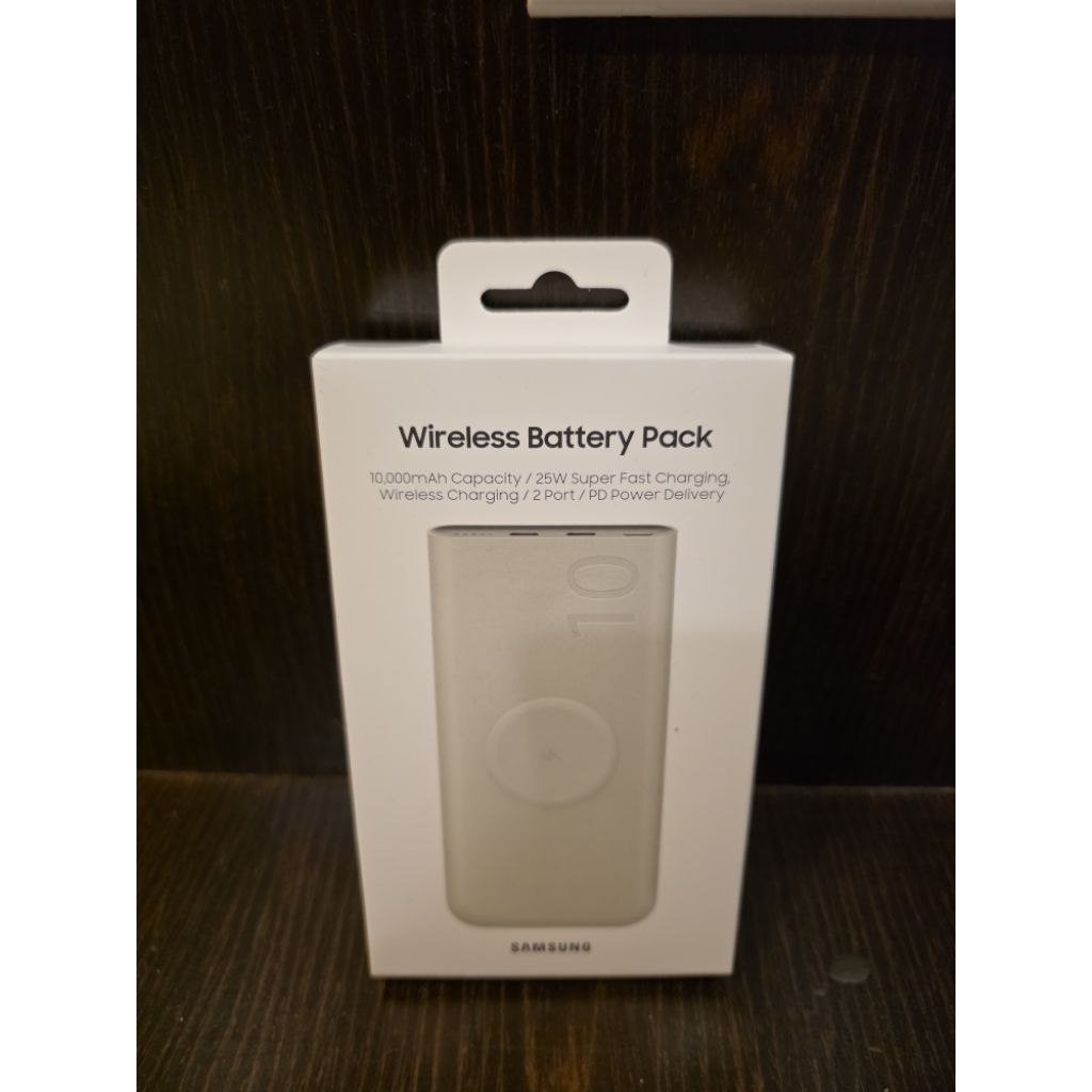 三星Samsung 雙向無線閃充行動電源 EB-U2510 原廠公司貨 全新未拆盒裝 米白 TypeC(25W)