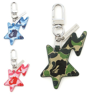 [DD][剩下藍色現貨]日本代購BAPE ABC CAMO STA 鑰匙圈 迷彩 星星 STA