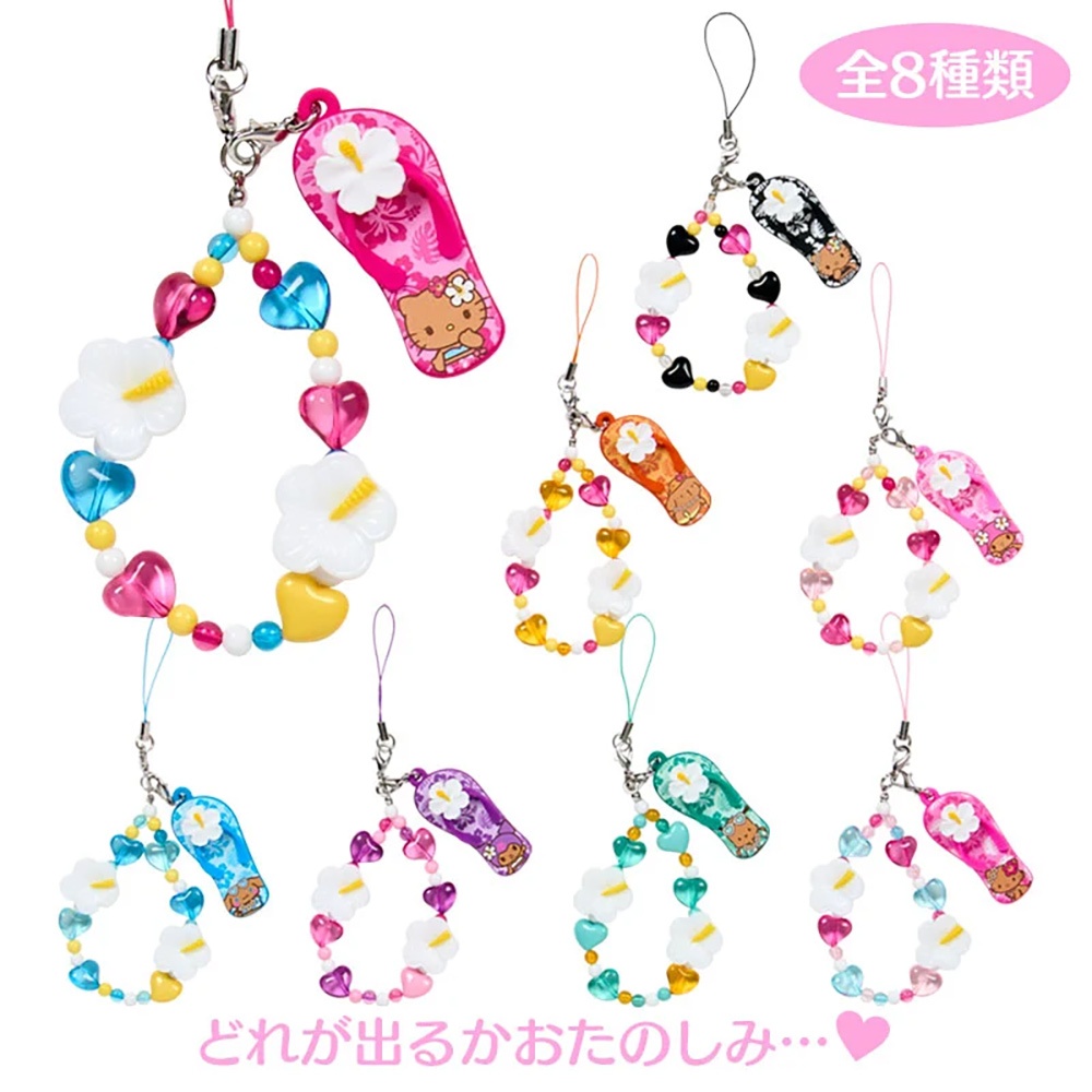 Sanrio 三麗鷗 度假風曬黑系列 盲抽造型手機吊飾 三麗鷗家族 (隨機出貨) 485781N