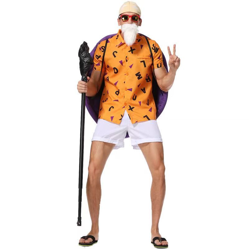 🎃萬聖節🎃 支持開票 服裝扮演七龍珠悟空龜仙人比克大魔王 角色扮演舞台表演服