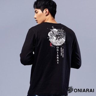 BLUE WAY 鬼洗 ONIARAI - 男款 經典日式線條海浪薄長TEE