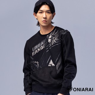 BLUE WAY 鬼洗 ONIARAI - 男款 都市遊俠山型文字大學長TEE