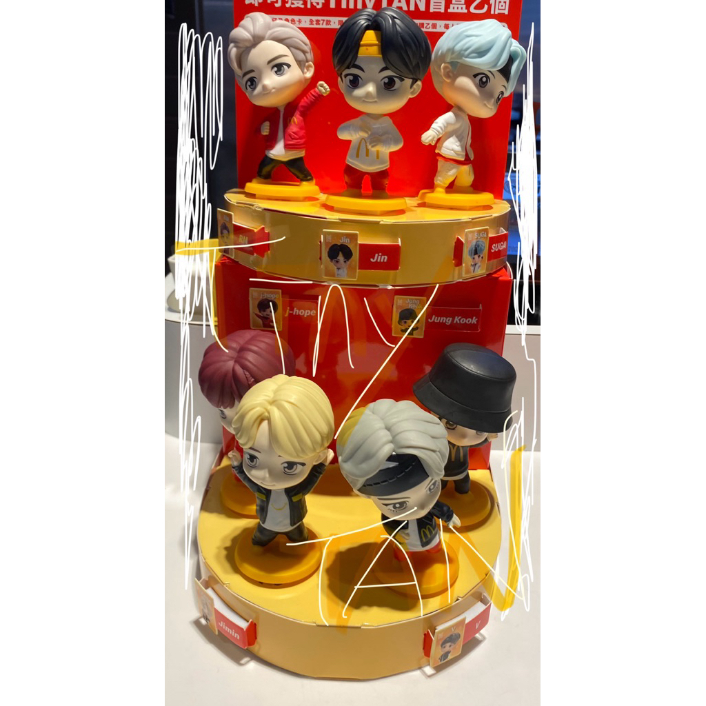 Mcdonalds 麥當勞 X 聯名 TinyTAN   盲盒 公仔 BTS 防彈少年團成員