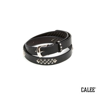 GOODFORIT / 日本Calee Studs Leather Narrow Long Belt鉚釘細版真皮皮帶