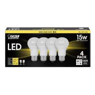 1顆拆賣｜Feit 15W LED 球燈泡 4入 省電燈泡 白光/黃光_好市多costco代購_#121855