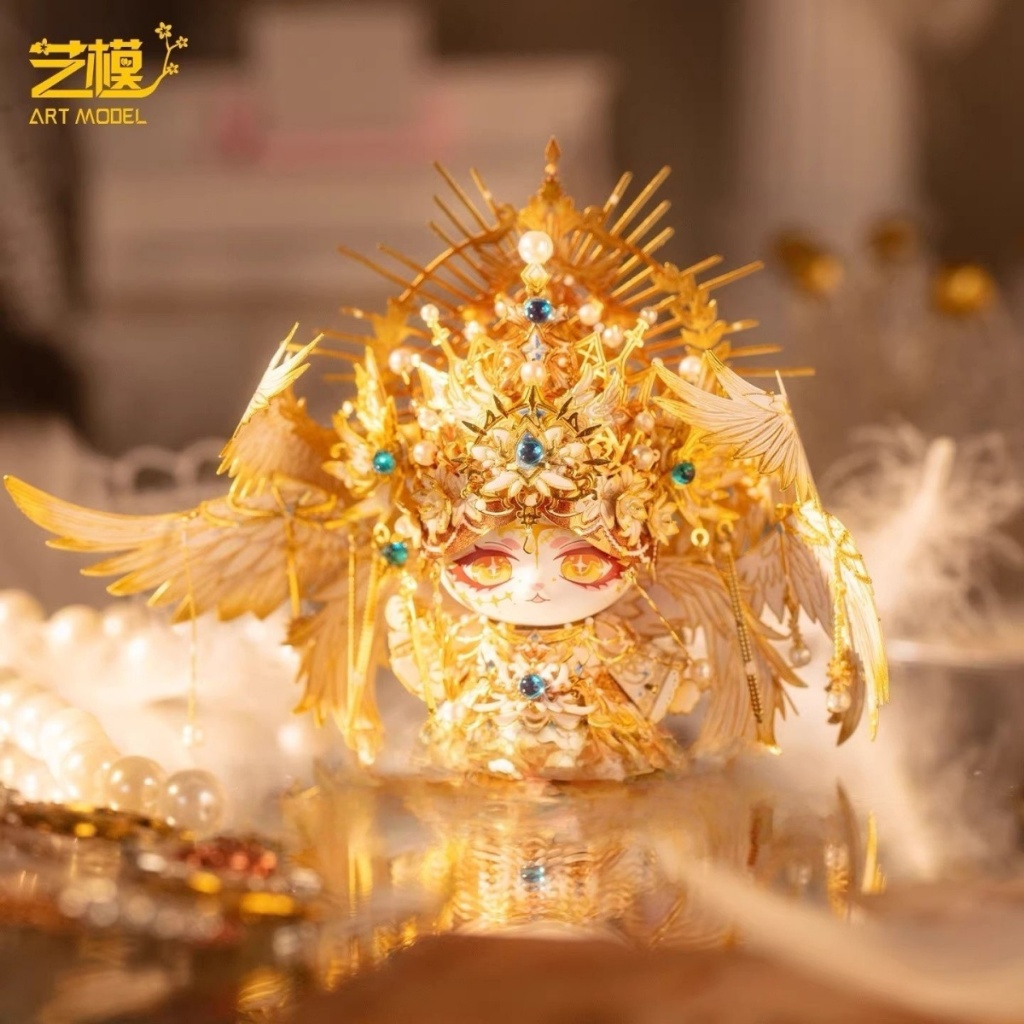 👑臺現 藝模 喵之城 天使惡魔 聖翼天使 魅惑女王 超華麗 3D立體拼圖 金屬 拼裝模型 玩具 擺件 手工 DIY 禮物
