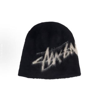 慢跑者-Stussy Skullcap Brushed Beanie 馬海毛 絨毛 毛帽 針織帽 IU