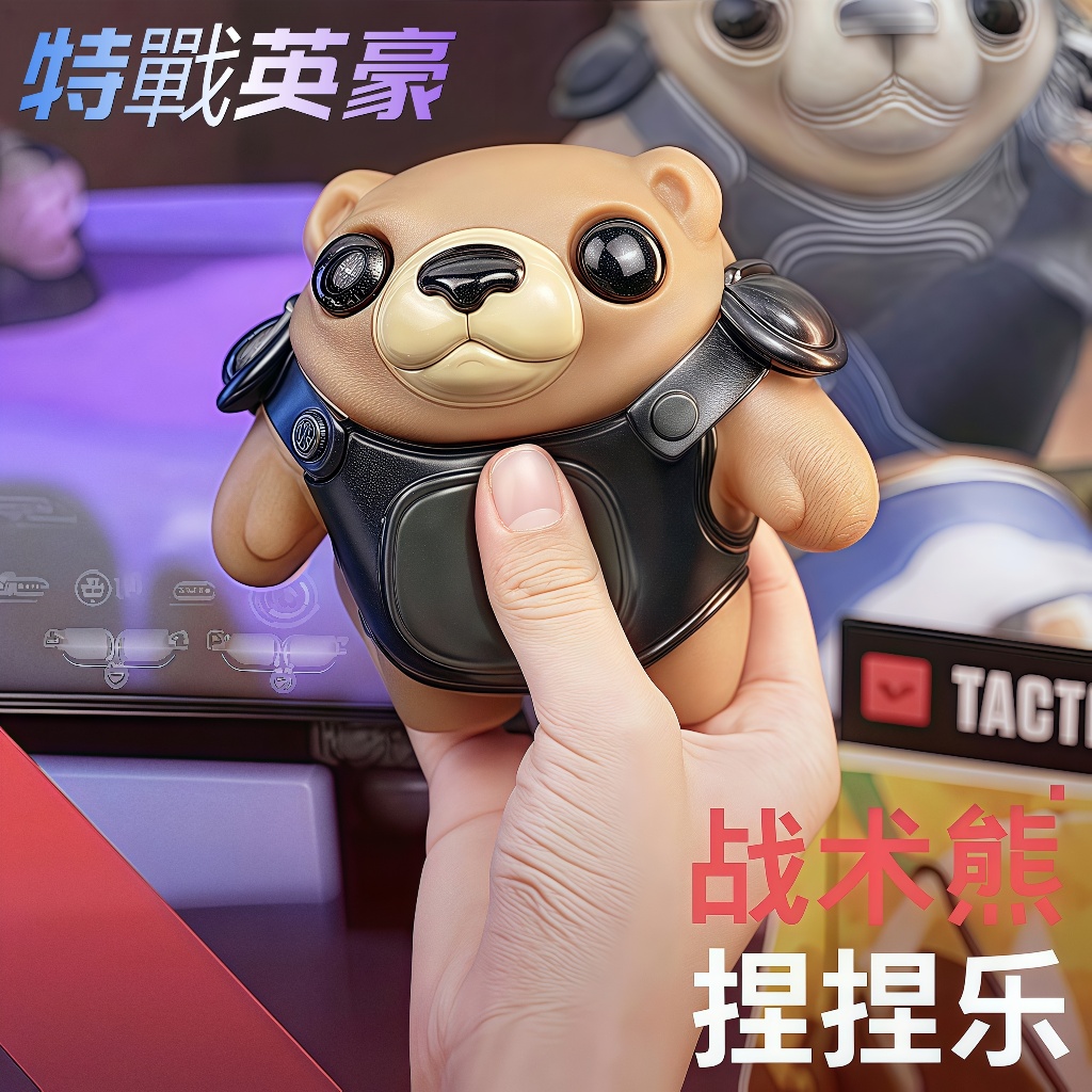 ✈️質感升級👾特戰英豪戰術熊 通行證 捏捏樂 瓦羅蘭遊戲周邊  Valorant 遊戲周邊 室內桌面擺件 解壓神器 送禮