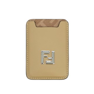 Fendi Squared FF logo MagSafe 磁吸手機卡片套(7M0364-米)