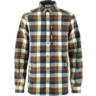 (男)【北極狐Fjallraven】Fjällglim Shirt 保暖長袖襯衫-木頭棕/粉筆白
