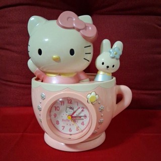 可愛死嚕～ 早期 2003年 日本限定 Hello Kitty 30週年紀念 會說話 鬧鐘 時鐘 裝飾品 擺飾 絕版珍藏