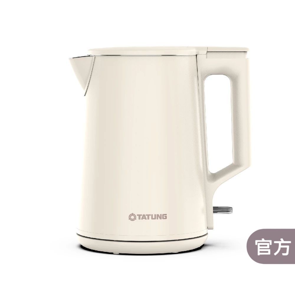 【TATUNG 大同】1.7L雙層防燙電茶壺-奶茶色(TEK-1725GSA)快煮壺 熱水壺 304不銹鋼
