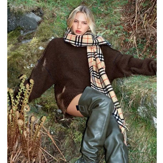 經典不敗🎠Burberry 羊絨經典格紋圍巾🧣男女都可用