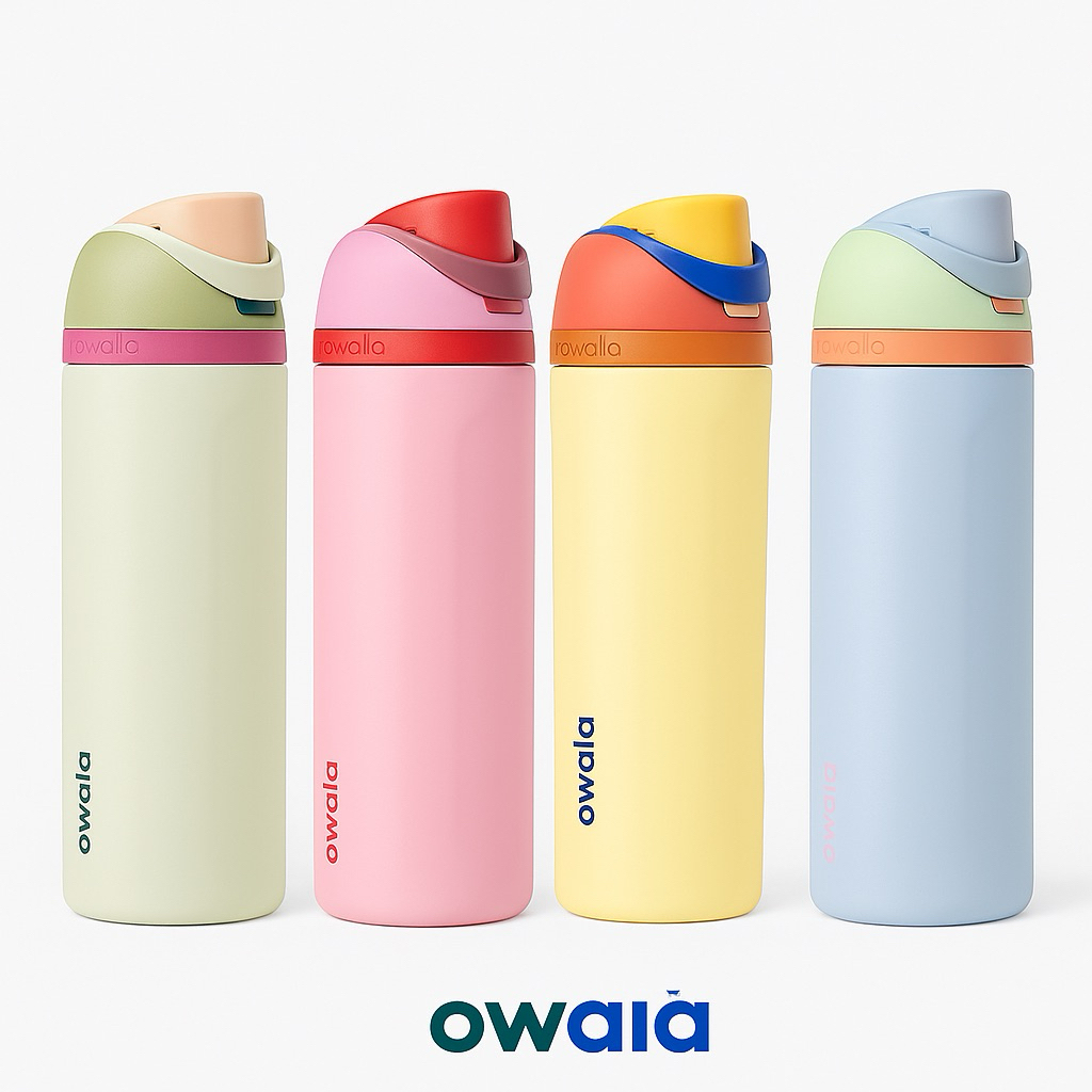 現貨｜美國🇺🇸代購Owala FreeSip 健身 保冷吸管水壺 24oz｜不鏽鋼保冰瓶 運動水壺 學生水杯