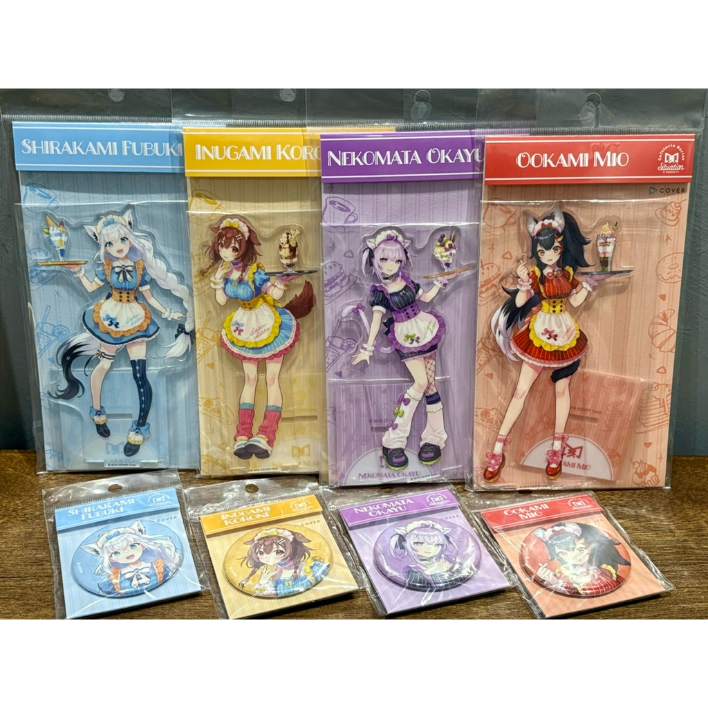 【玩具屋台】Hololive｜Cafeteria Series立牌 徽章 白上吹雪 戌神沁音 貓又小粥 大神澪