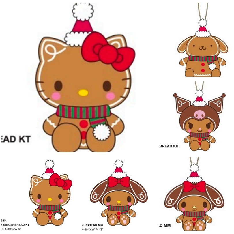 💕台灣出貨+免運💕【正品代購】美版三麗鷗 11月 聖誕節薑餅 KITTY公仔掛件聖誕掛件預售